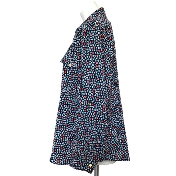 MICHAEL Michael Kors Plus Size Multi Palm Lock Zip Blouse New Size 3X - Picture 3 of 9